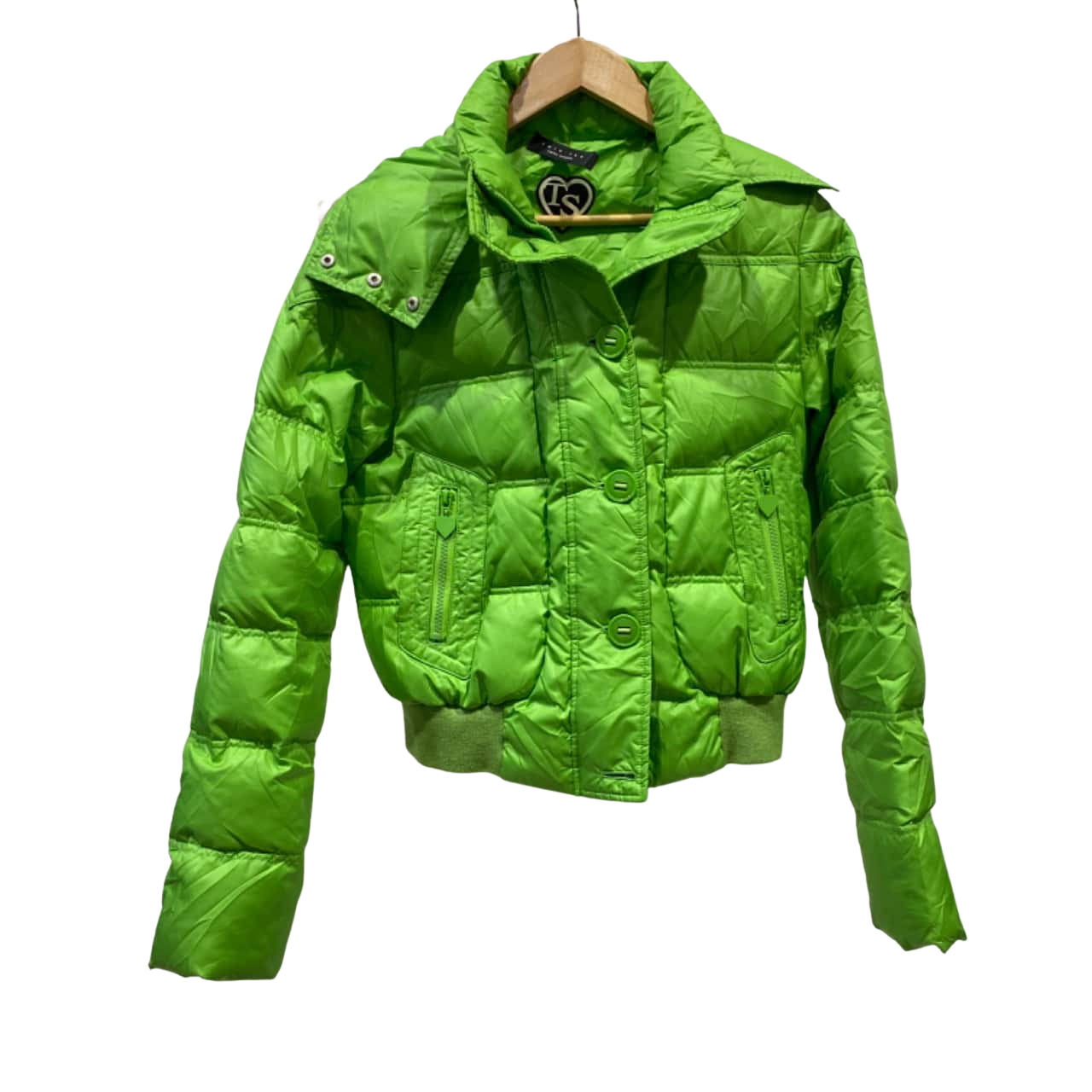 Womens Size M Puffer Jacket Green (s)