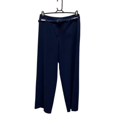 Review Womens  Size 12 Straight Leg Pants Navy Blue 
