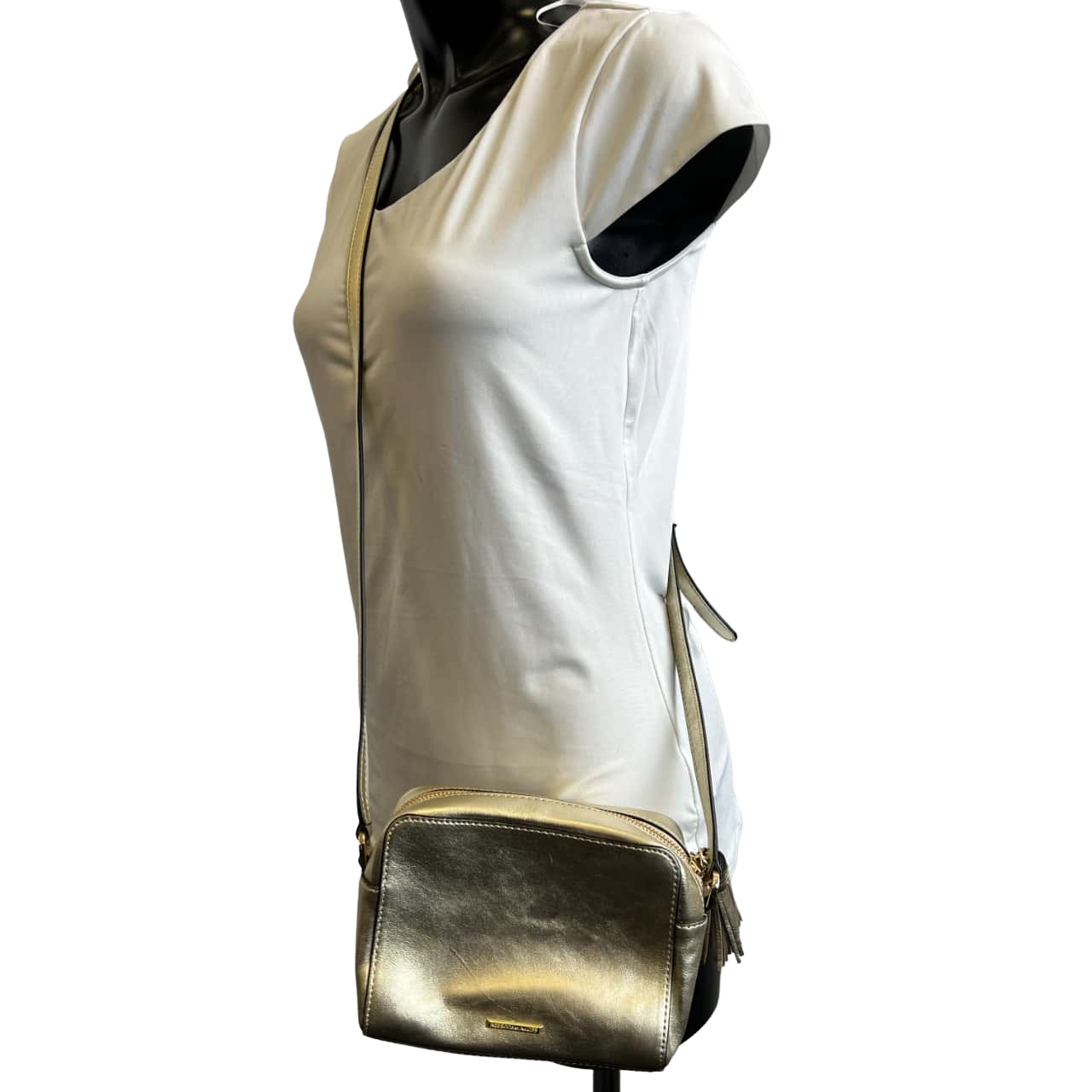 Rebecca Minkoff Womens Mini Leather Crossbody Bag Gold(s)