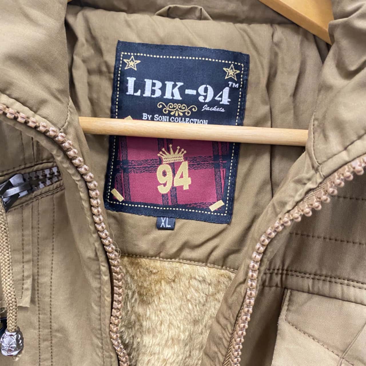 LBK94 Mens Size XL Bomber Jacket Brown