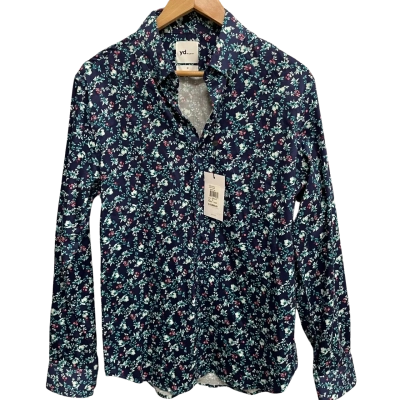 Yd. Mens  Size M Long Sleeve Shirt Blue / Floral 