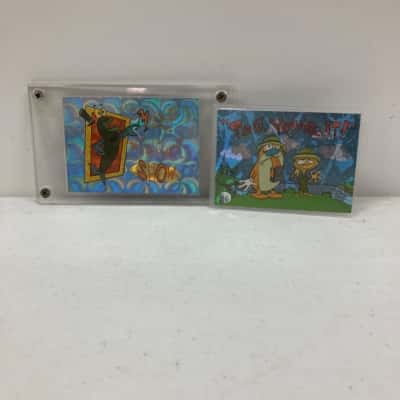 Vintage The Ren & Stumpy Show Prismatic Cards x2 
