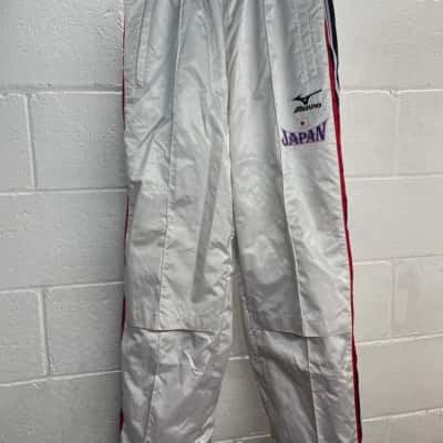 Mizuno Mens  Size M Track Pants Blue / Red / White 