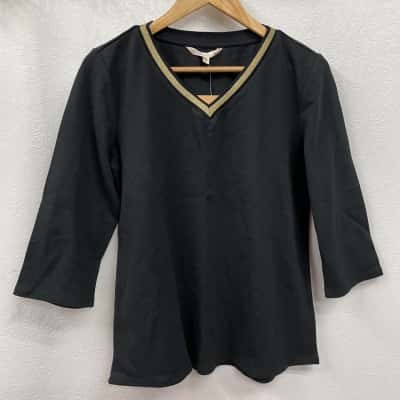 Noni B Women's  Size M Long Sleeve Top Black  BNWT 