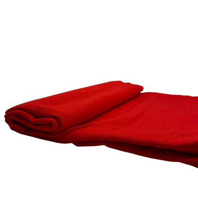 Thick Red Linen Look Fabric 120 x 260 cm                    FAB2