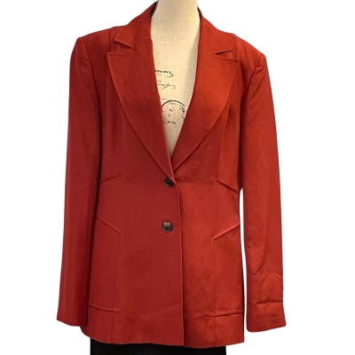 Cue Womens  Size 12 Suit Jacket Red 