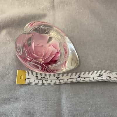  Glass Paper weight - heart shaped