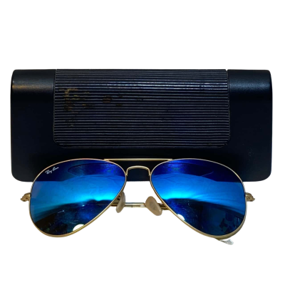 Ray-Ban Mens Aviator Gold Sunglasses