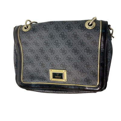 Guess Black Grey Monogram handbag 