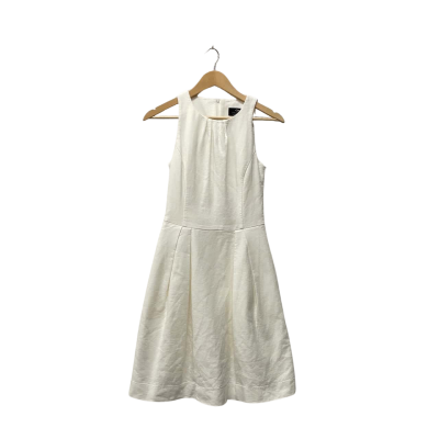 Cue Womens  Size 8 Midi Dress Off White 