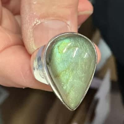 Silver Labradorite ring