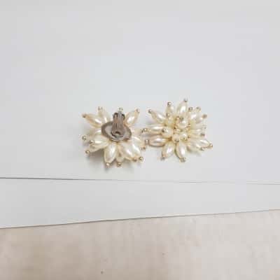  Womens Clip On Earrings Pearl Cluster