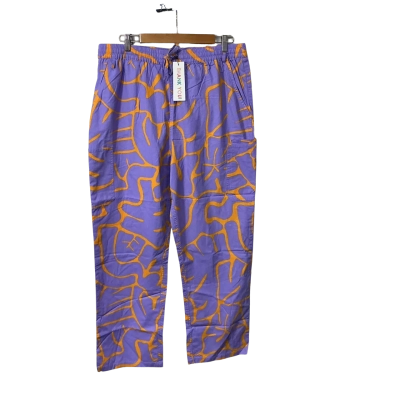 Gorman Womens Size 2XL Purple / Orange Pattern Monstera Scrubs Pants (new)