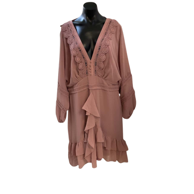 City Chic Womens  Size L Casual Dress Pink  