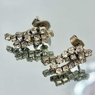 Vintage Gemstone Drop Earrings & Vintage Mother of Pearl Disk Bracelet