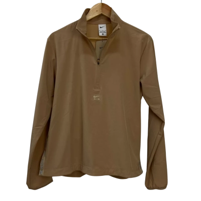 Brand New - Nike - Womens Dri-FIT 1/2 Zip Jacket - Size M - Beige (RRP $130)