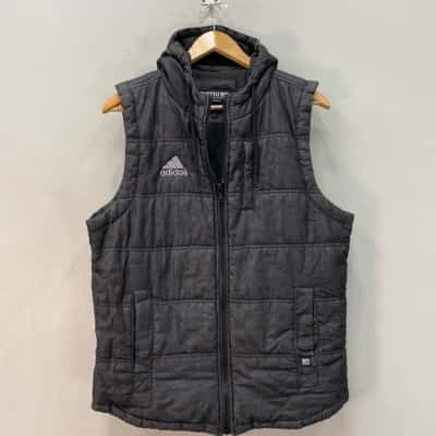 Insitu Mens  Size L Hooded Puffer Vest Grey 