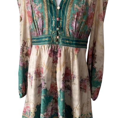 Rose light Plunge Zimmermann Mini Dress