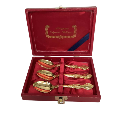 The Marionette original collection gold plated spoon set X6 spoons 