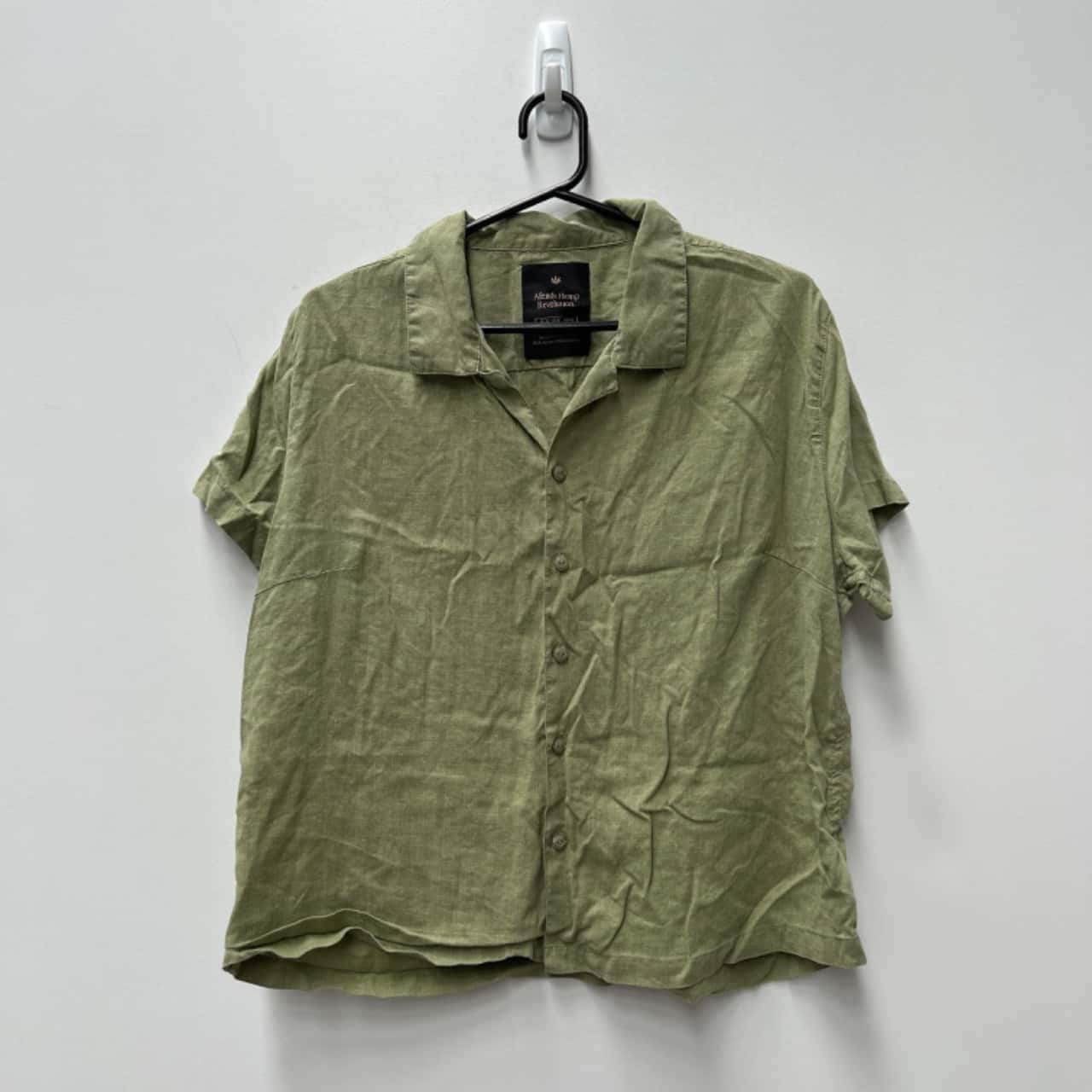 Afends Womens Size 12 Shirts & Blouses Green (s)