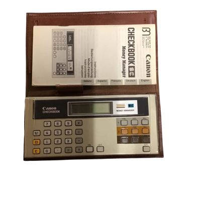Canon checkbook money manager