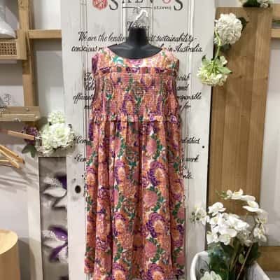 BOHEMIAN TRADERS BRAND! BNWT RRP $339.95!! PEONIES FLORAL PATTERN SLEEVELESS MAXI DRESS! Womens  Size XXXXL Floral Dress / Maxi Dress / Sleeveless Dress  Floral / Multicoloured / Pattern 