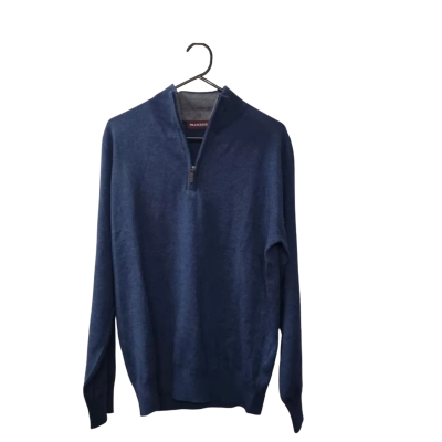 Franceschini Men's Size M Quarter Zip Jumper in Blue 