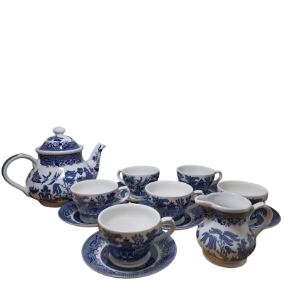 Churchill Blue Williw Tea Set 