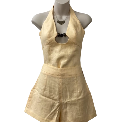 Kookai Light Yellow Shorts Coordinate  Size 6 