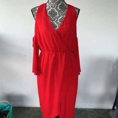 Atmos&Here Womens  Size 10 Party Dress Red 