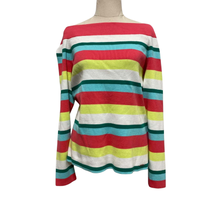 Nautica Womens Size L Long Sleeve Off-the-shoulder Top