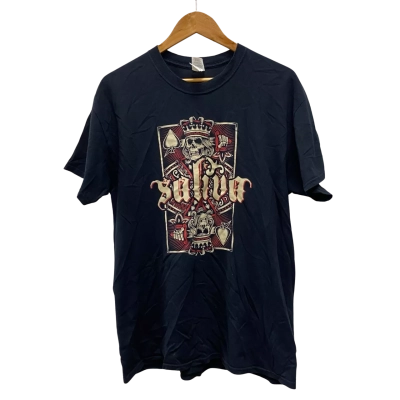 Gildan Saliva 2018 AUS Tour  Mens  Size L Short Sleeve T-shirt Black  