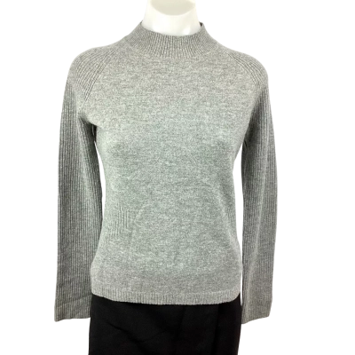 Jigsaw Neat Angled Rib Jumper - Mid Grey Size X Small