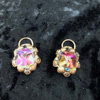 Annie Day Handmade Australia Earrings / Pendant Multicoloured Gem Stones - VINTAGE