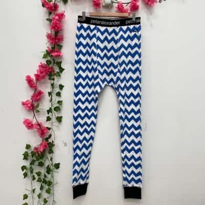 Peter Alexander Mens Legging Pants Size M Blue / White 