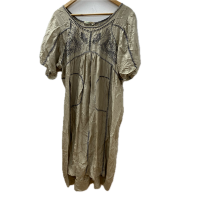 Orchids Womens Dress Size XL Beige Silk