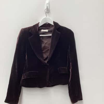 Portmans Womens  Size 8 chocolate  Brown velvet jacket