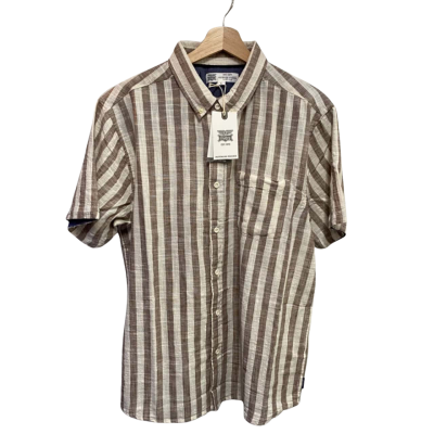 Rivers Mens  Size L Short Sleeve Shirt Striped 