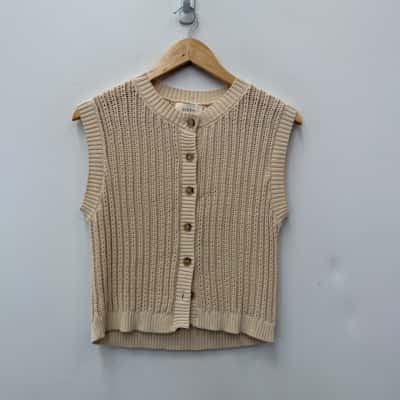 Dissh 100% Cotton Knit Vest - Size XS 