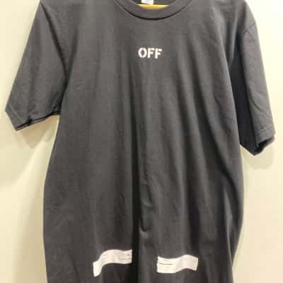  Mens Off-White Size M Short Sleeve T-shirt Black  / White 