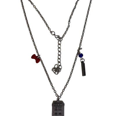 BBC Dr Who Womens Charm Necklace Silver 
