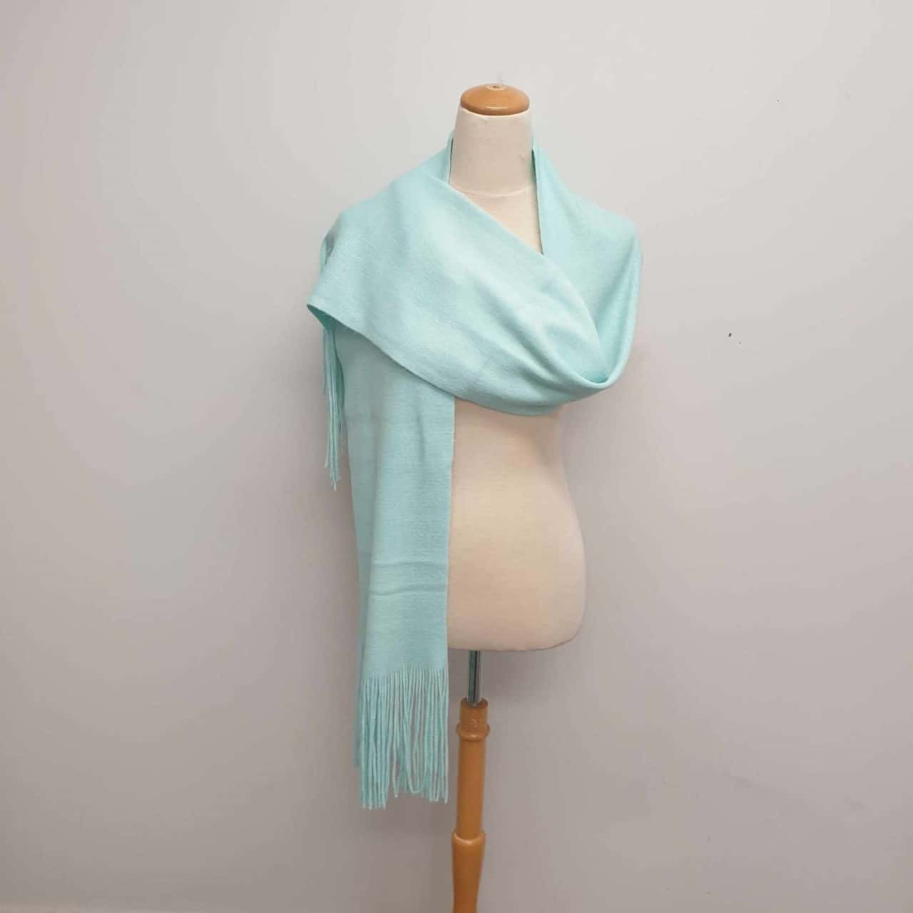 AQUA Womens Beige Rayon Patch Detail Frayed Scarf Wavy Lines Lightweight Scarf main image 0
