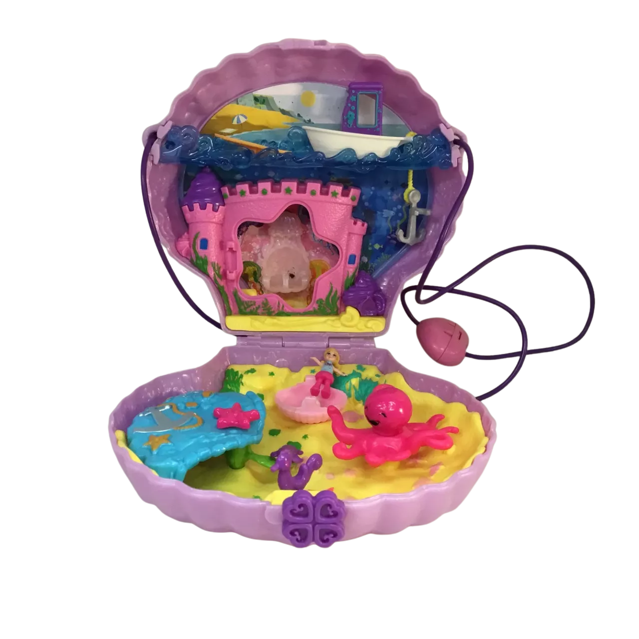 Power Sea Shell Polly Pocket Tiny Power Seashell Purse as pictured(s) - Used Very Good ...