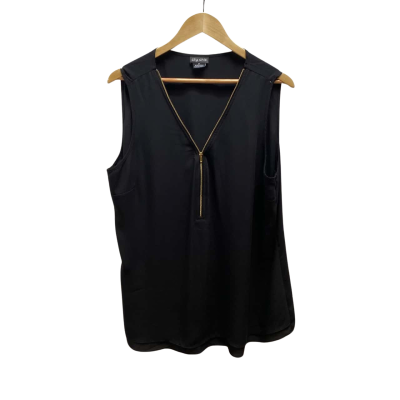 City Chic Womens  Size M Black Top