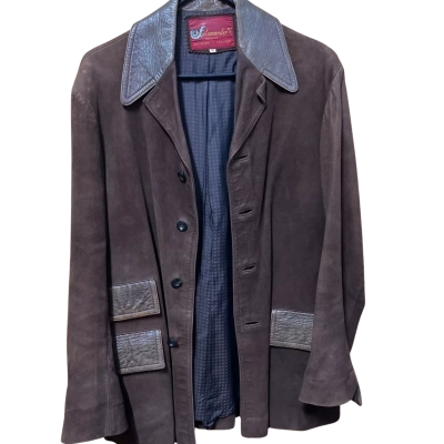 Salamander P/L Mens  Size 40 Leather Jacket Brown 