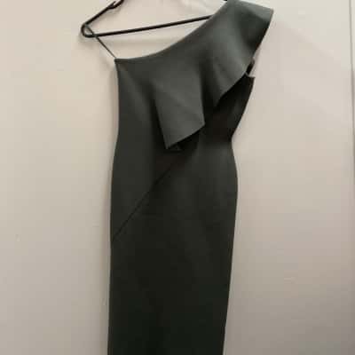 Scanlon Theodore Size S Olive Green Bodycon Dress 