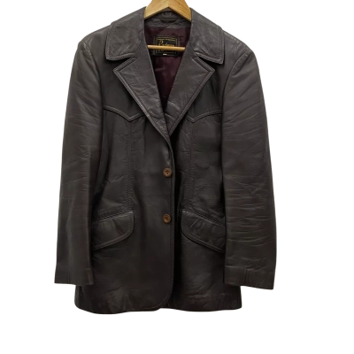 Radman Mens Size 40 Leather Jacket Brown 