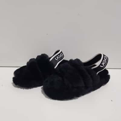 UGG Kids Slingback Fluffy Slides size 9
