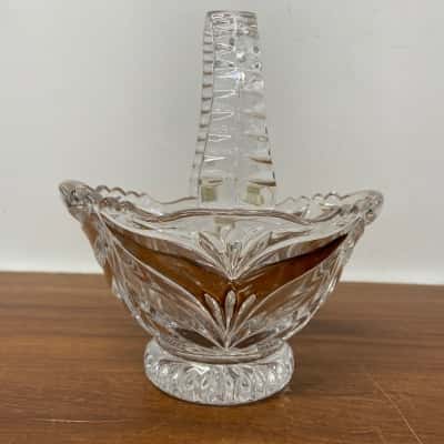 Anna Hutte Bleikristall 24% lead crystal basket - made in Germany 