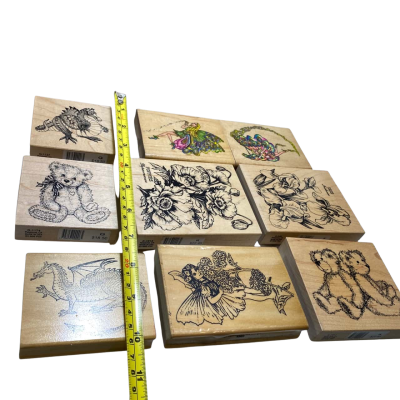 9 Rubber Stamps 